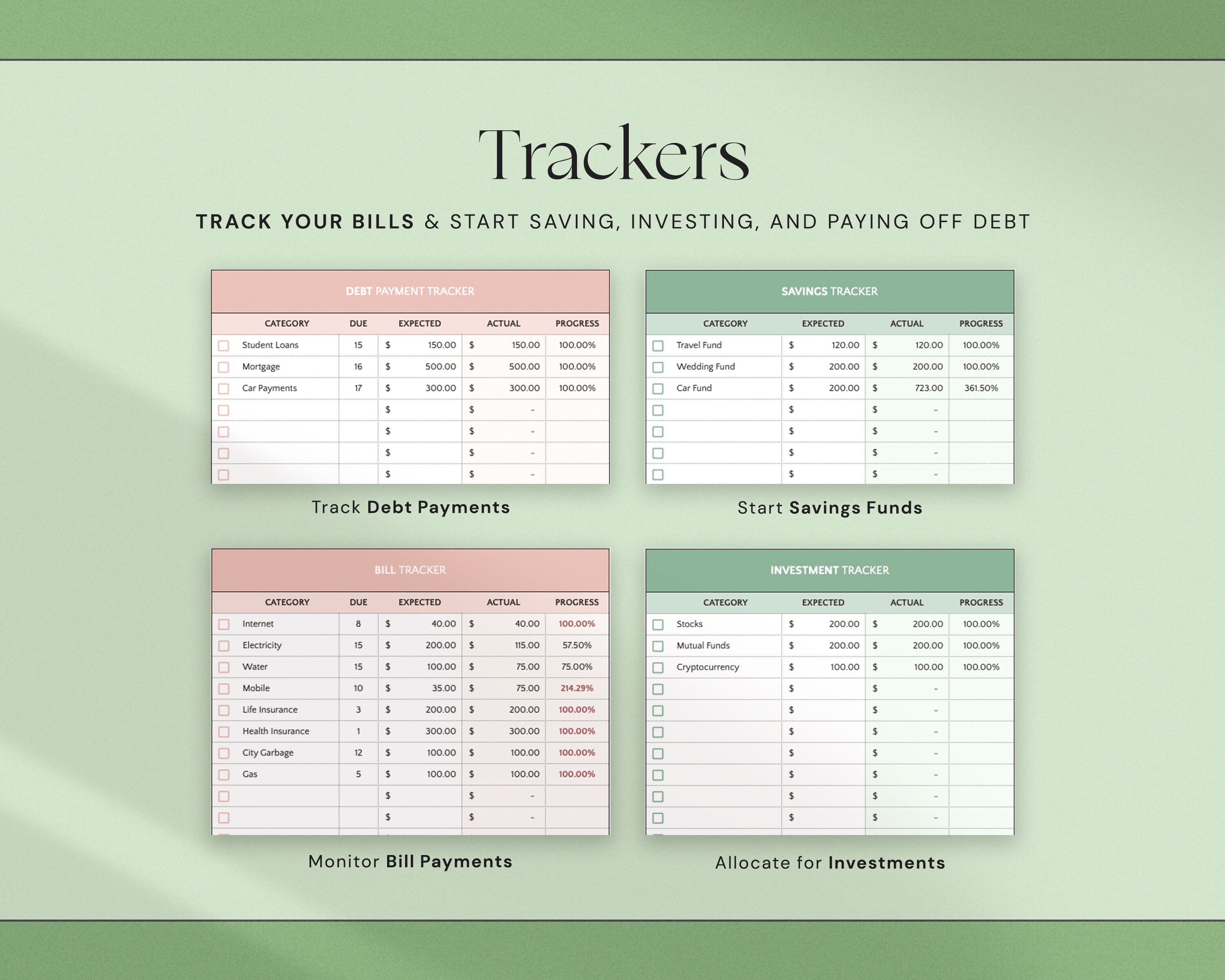 Trackers overview preview